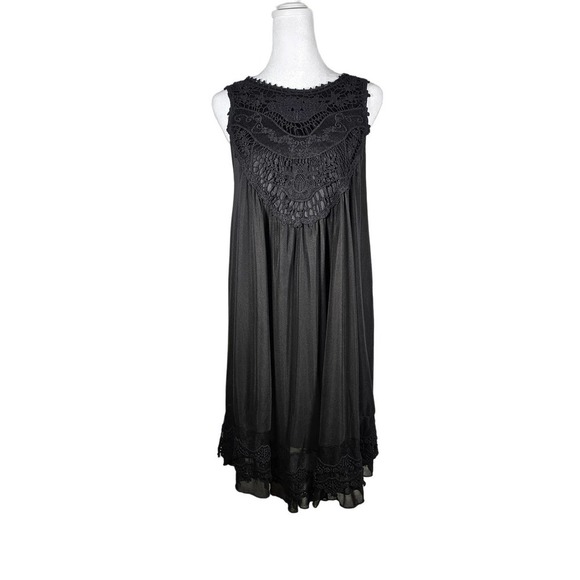 Alter'd State Womens Black Baby Doll Dress Lace‎ Embellished Size Medium NWT - Picture 1 of 11